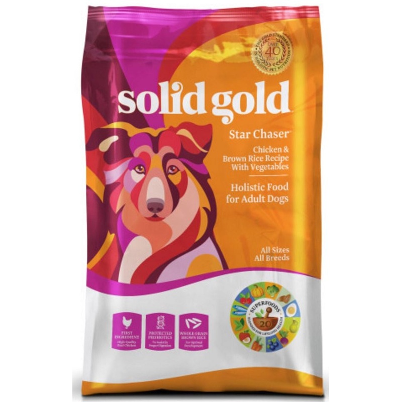 Solid Gold Star Chaser Chicken & Brown Rice with Vegetables Recipe Dry Dog Food