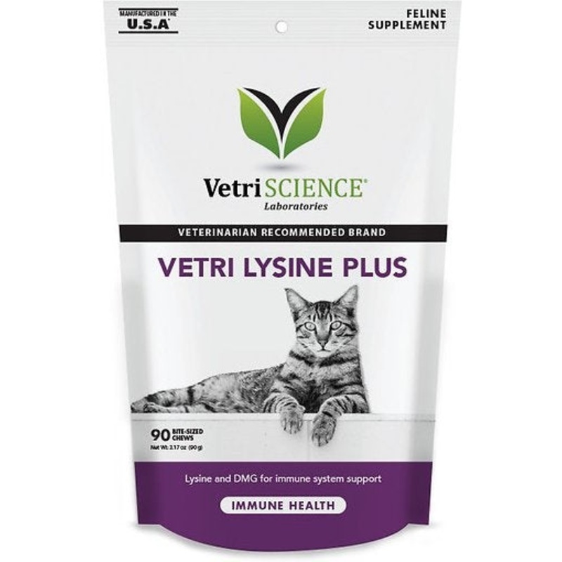 VetriScience Vetri-Lysine Plus Immune Health Bite-Sized Cat Chews