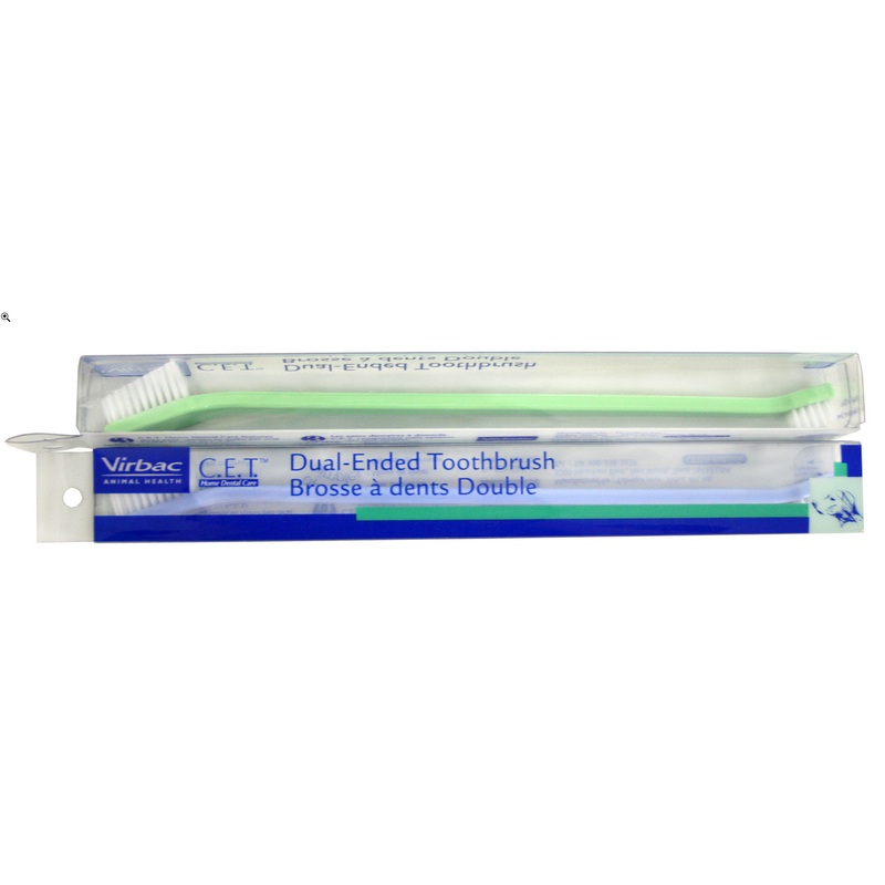 Virbac C.E.T. Dual Ended Pet Toothbrush for Cats and Dogs