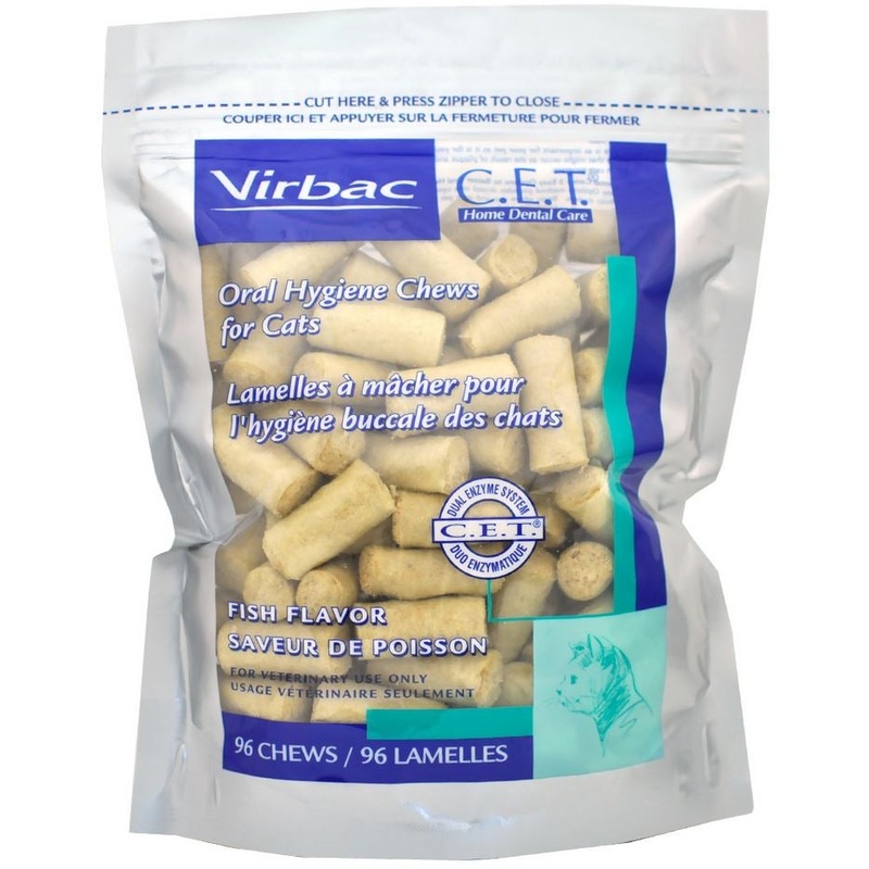 Virbac C.E.T. Fish Flavor Oral Hygiene Chews for Cats