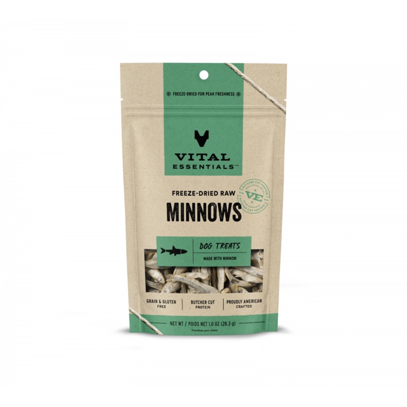 Vital Essentials Freeze Dried Grain Free Minnows Treats for Dogs