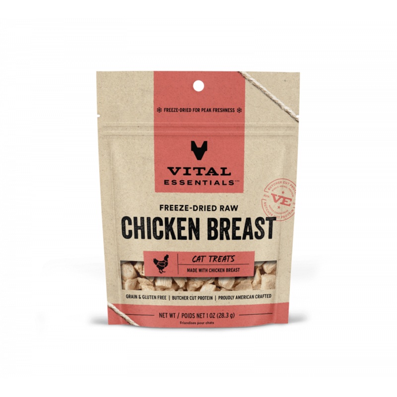 Vital Essentials Vital Cat Freeze Dried Grain Free Chicken Breast Cat Treats