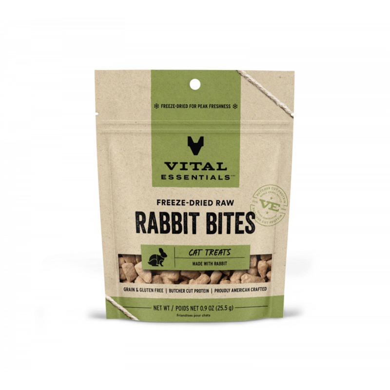 Vital Essentials Vital Cat Freeze Dried Grain Free Rabbit Bites Cat Treats