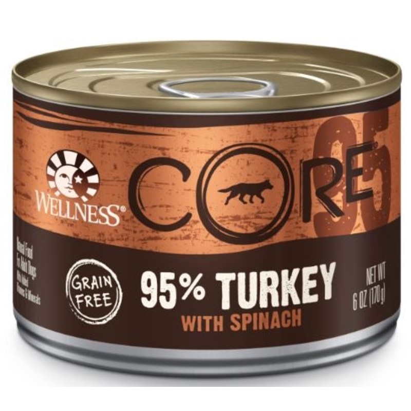 Wellness CORE Grain Free Natural 95% Turkey and Spinach Recipe Wet Canned Dog Food