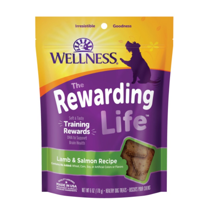 Wellness The Rewarding Life Lamb & Salmon Soft & Chewy Natural Dog Treats, 6-oz bag