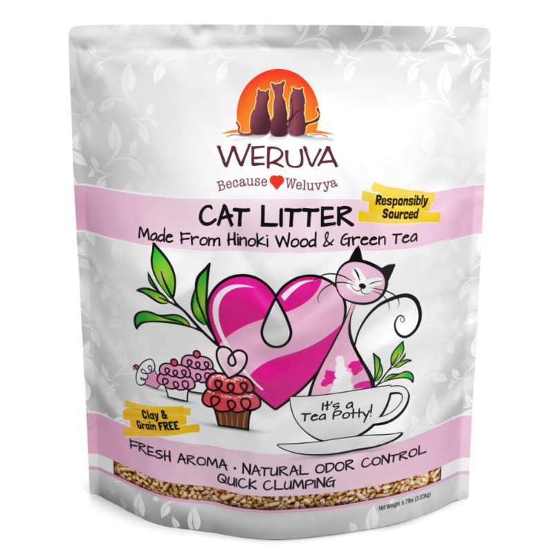 It’s A Tea Potty! Weruva Cat Litter with Hinoki Wood & Green Tea