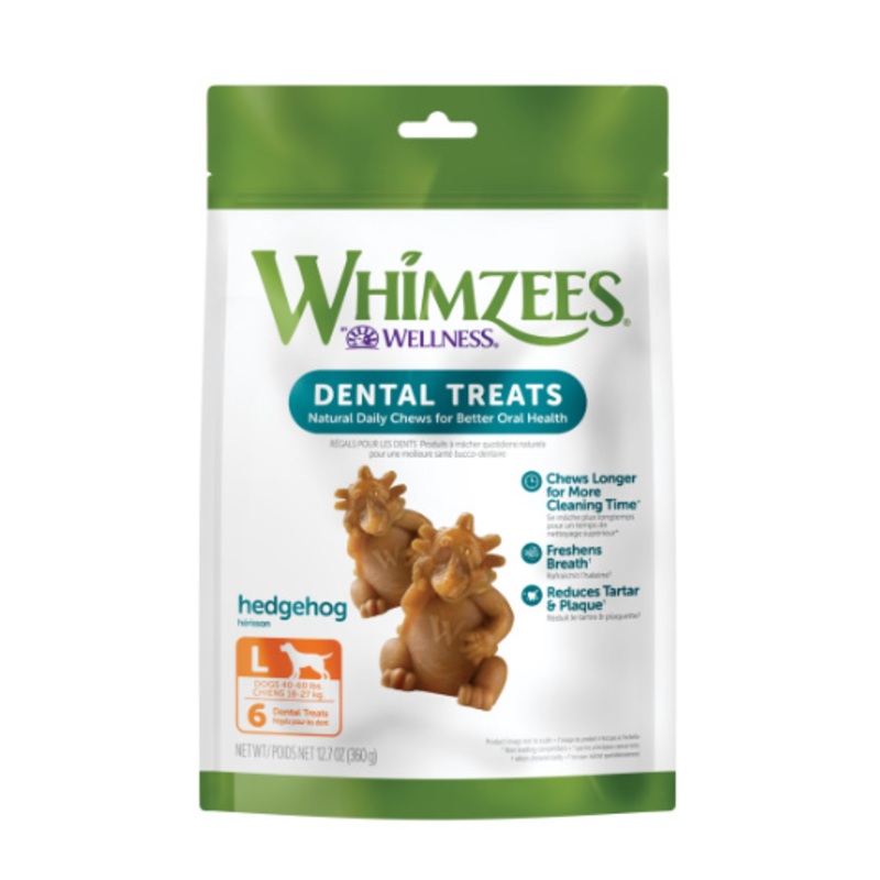 Whimzees Hedgehog Dental Chew Dog Treats
