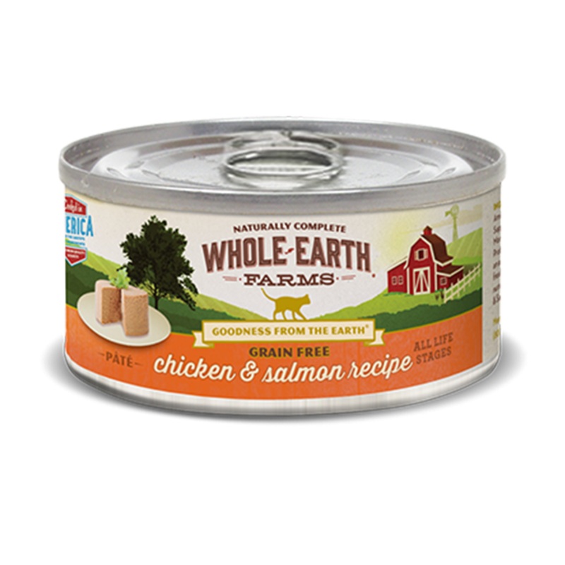 Whole Earth Farms Grain Free Chicken and Salmon Pate Canned Cat Food