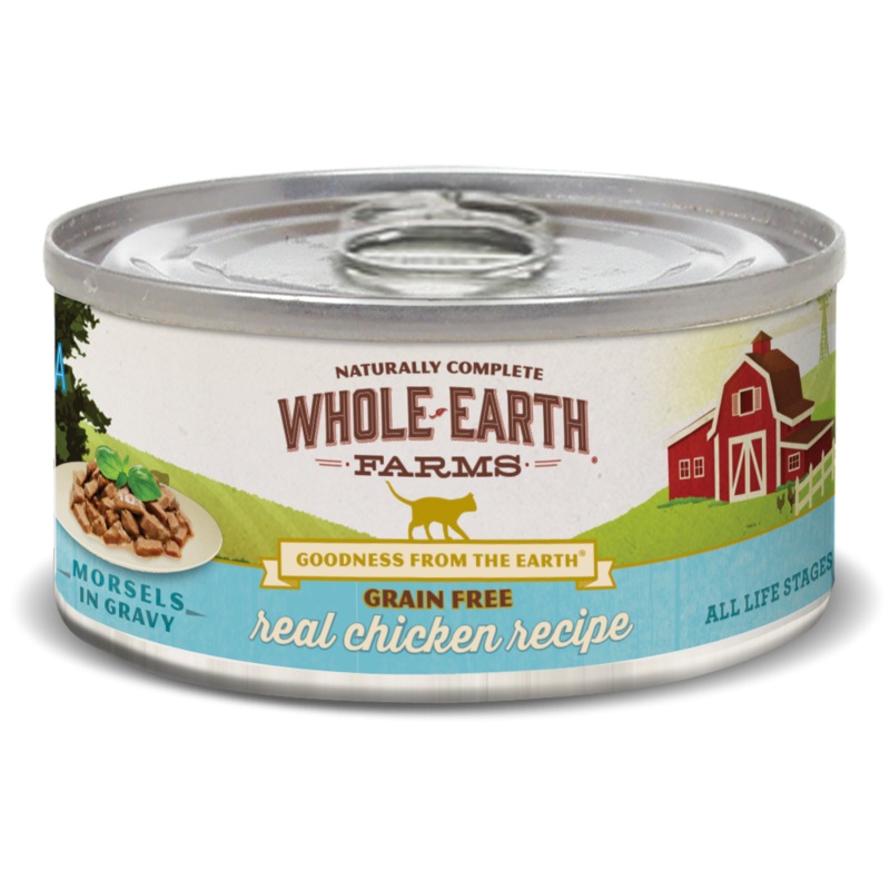 Whole Earth Farms Grain Free Chicken Morsels in Gravy Recipe Canned Cat Food