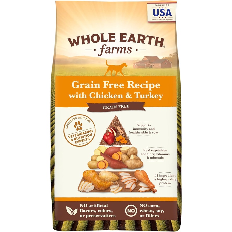 Whole Earth Farms Grain-Free Chicken & Turkey Recipe Dry Dog Food
