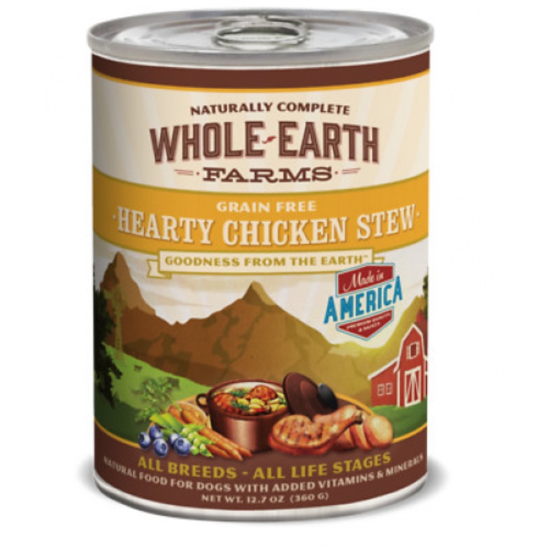 Whole Earth Farms Grain Free Hearty Chicken Stew Canned Dog Food