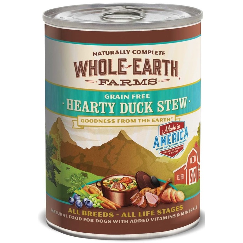 Whole Earth Farms Grain Free Hearty Duck Stew Canned Dog Food