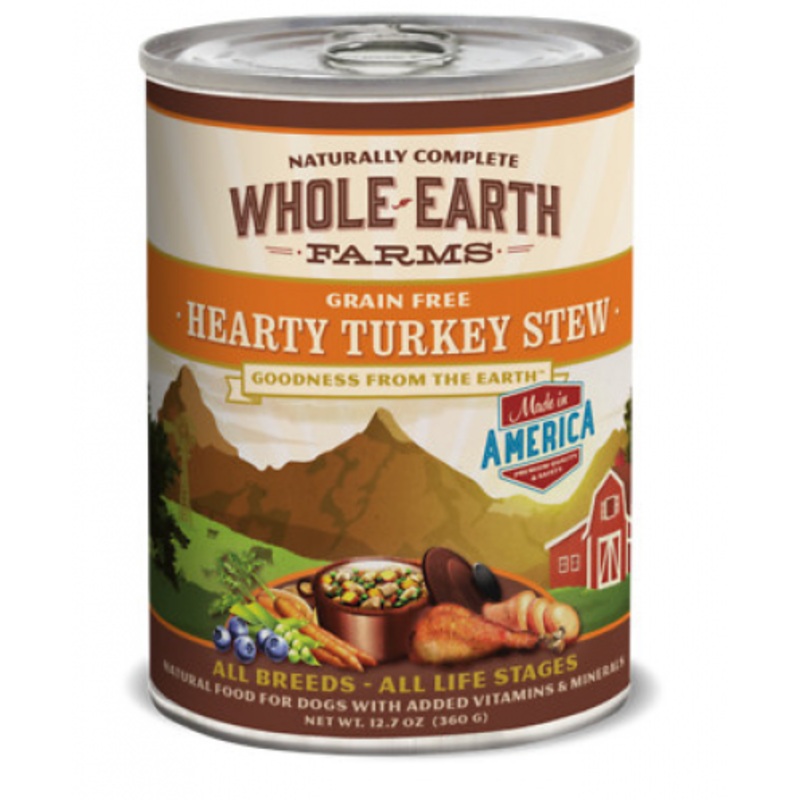 Whole Earth Farms Grain Free Hearty Turkey Stew Canned Dog Food