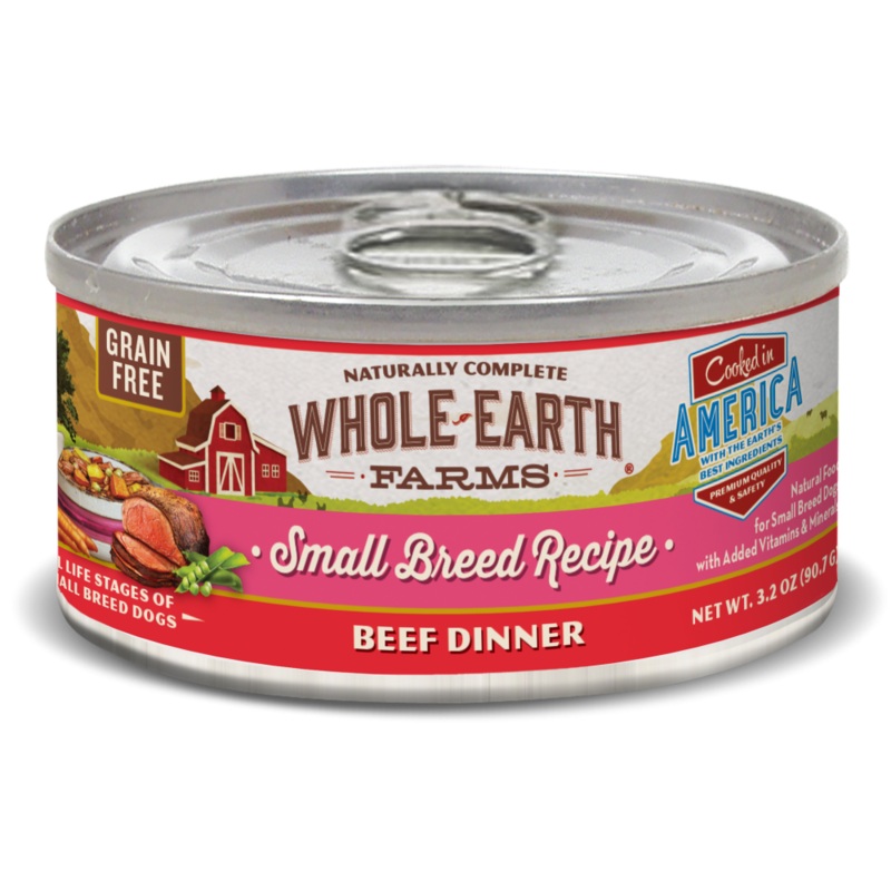 Whole Earth Farms Grain Free Small Breed Beef Recipe Canned Dog Food