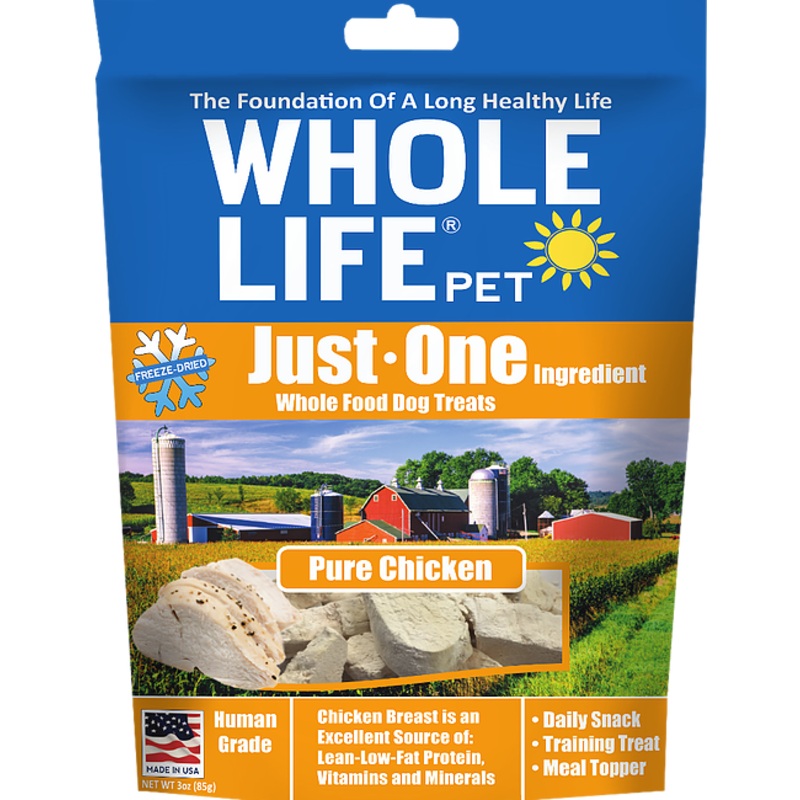 Whole Life Just One Grain Free Pure Chicken Freeze Dried Dog Treats