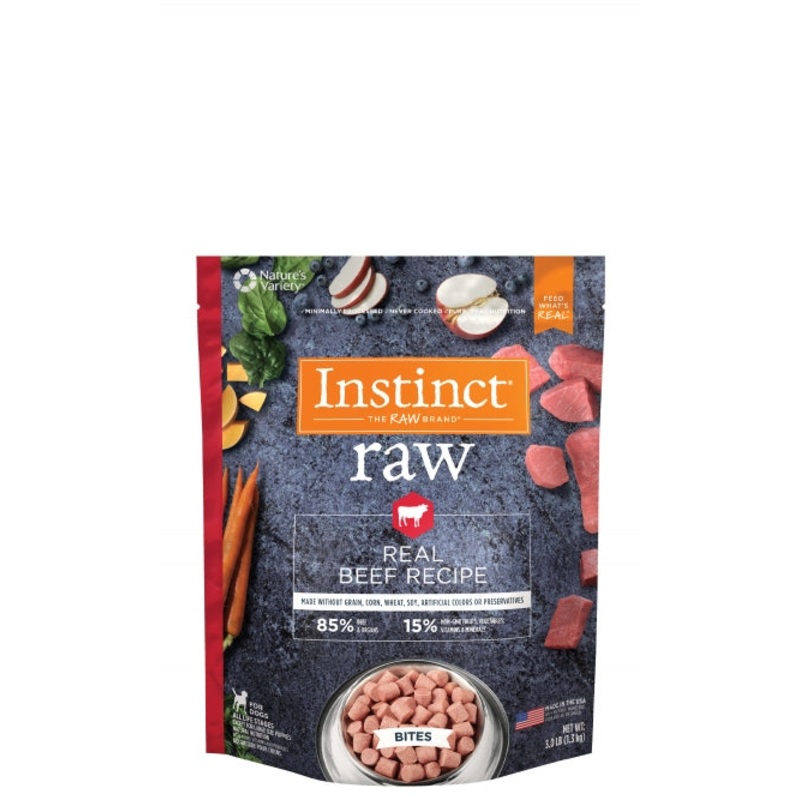 Instinct 85/15 Raw All Natural Beef Recipe for Dogs Bites