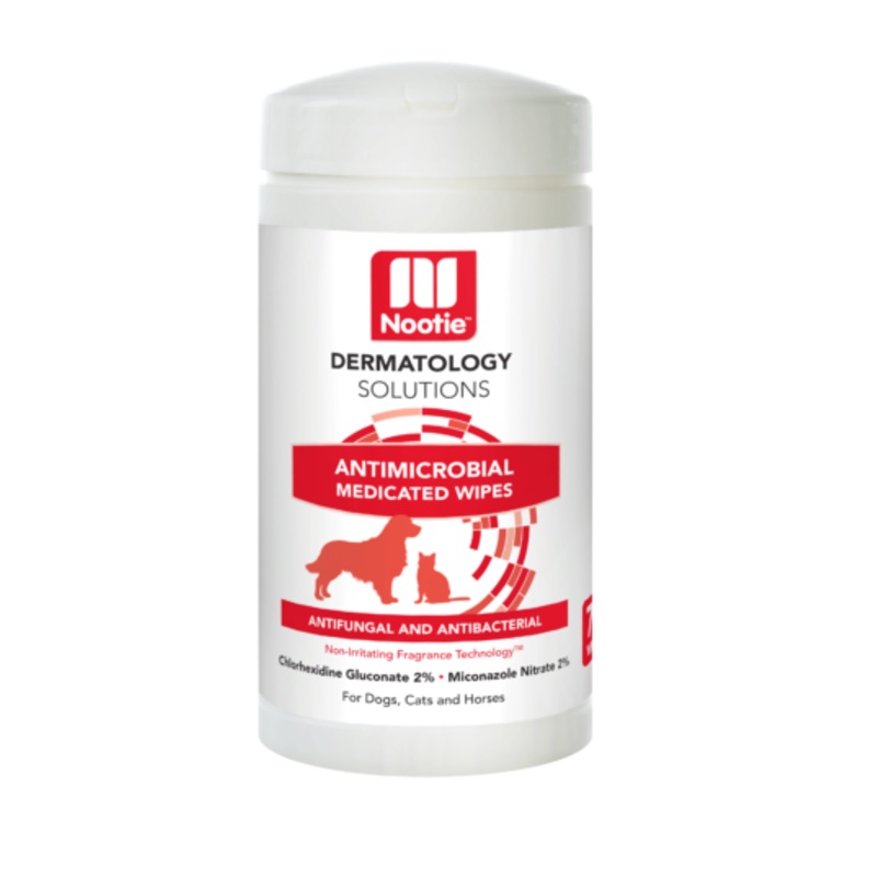 Nootie Dermatology Solutions Antimicrobial Medicated Wipes For Dogs & Cats