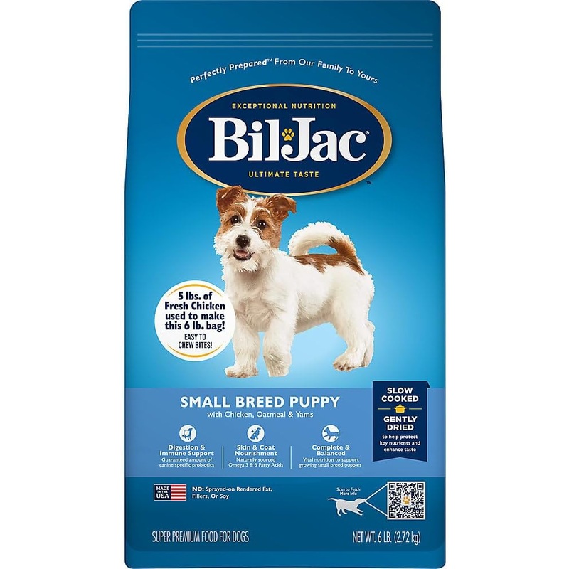 Bil-Jac Small Breed Puppy Chicken, Oatmeal & Yam Recipe Dry Dog Food