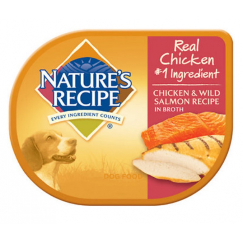 Nature’s Recipe Chicken and Wild Salmon Recipe in Broth Wet Dog Food