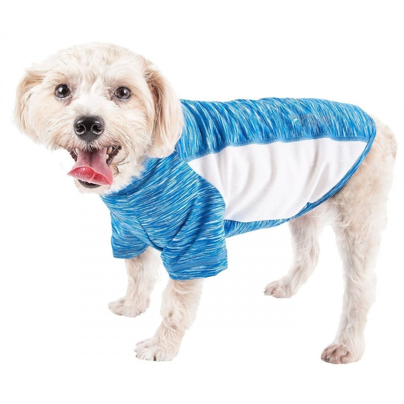Pet Life Active Warf Speed Sporty Performance Dog T-Shirt in Blue