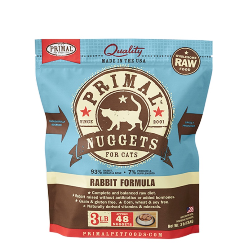 PRIMAL CAT RAW FROZEN RABBIT NUGGETS