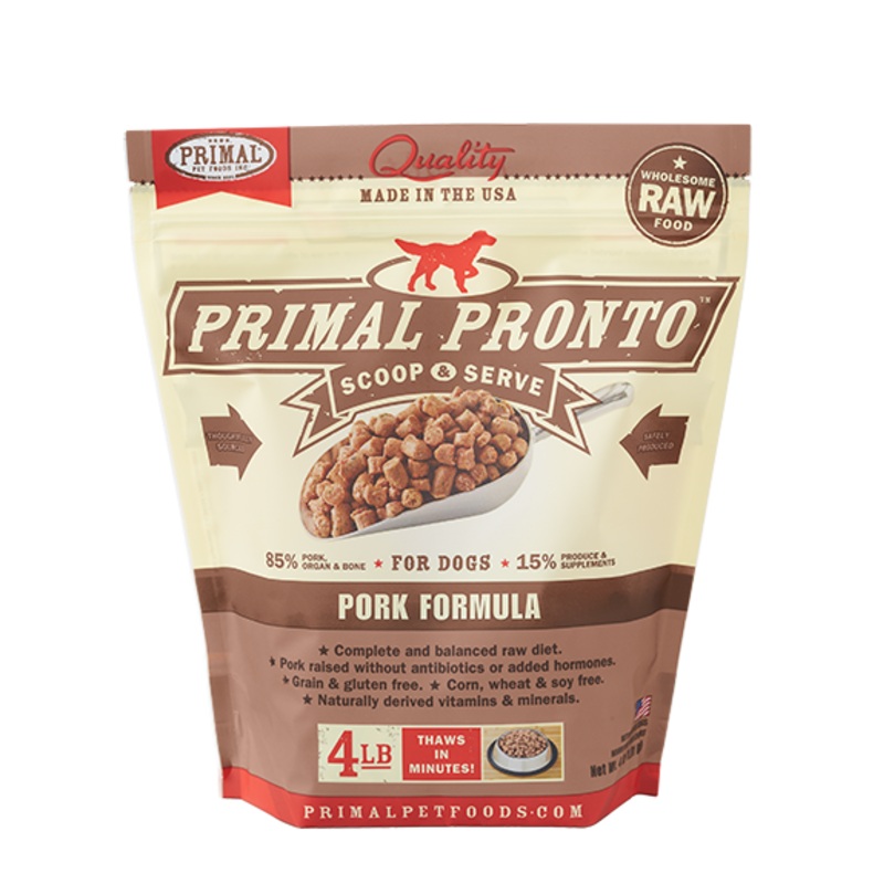 PRIMAL DOG PRONTO RAW FROZEN PORK