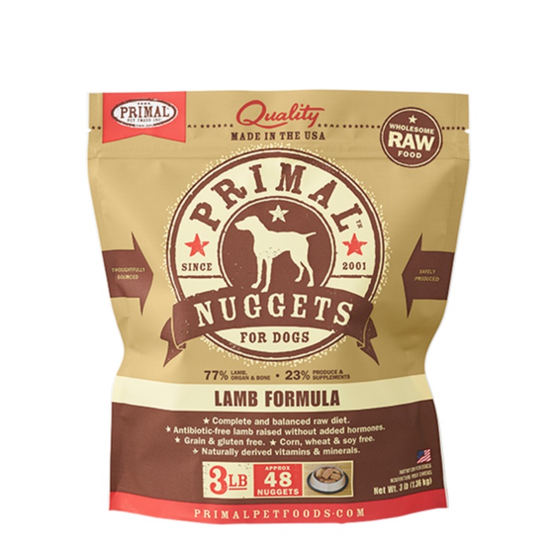 PRIMAL DOG RAW FROZEN LAMB NUGGETS