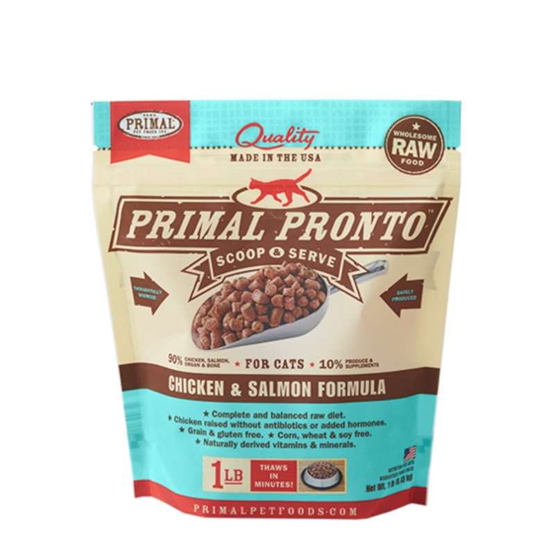 PRIMAL PRONTO CAT RAW FROZEN CHICKEN SALMON