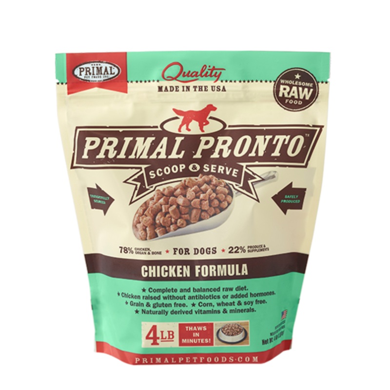 PRIMAL PRONTO DOG RAW FROZEN CHICKEN