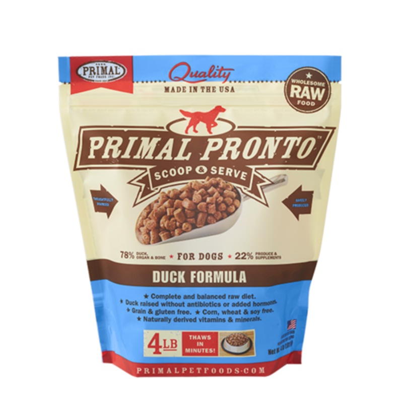 PRIMAL PRONTO DOG RAW FROZEN DUCK