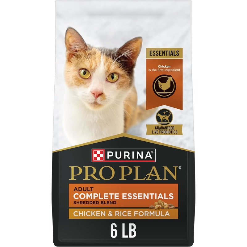 Purina Pro Plan Adult Shredded Blend Chicken & Rice Formula Dry Cat Food