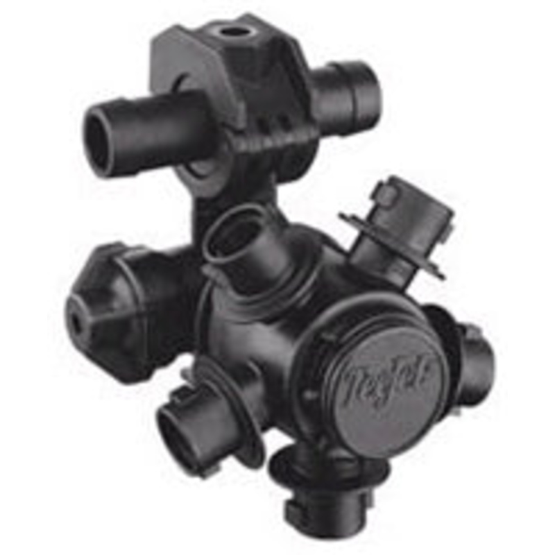 QUICKJET QJ360 NOZZLE BODY, FIVE OUTLET, DOUBLE-BARBED FOR 3/4 HOSE