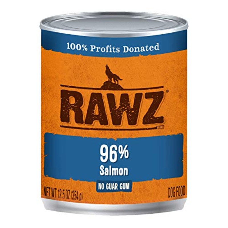 Rawz 96% Salmon Canned Food for Dogs 12/12.5 oz Cans