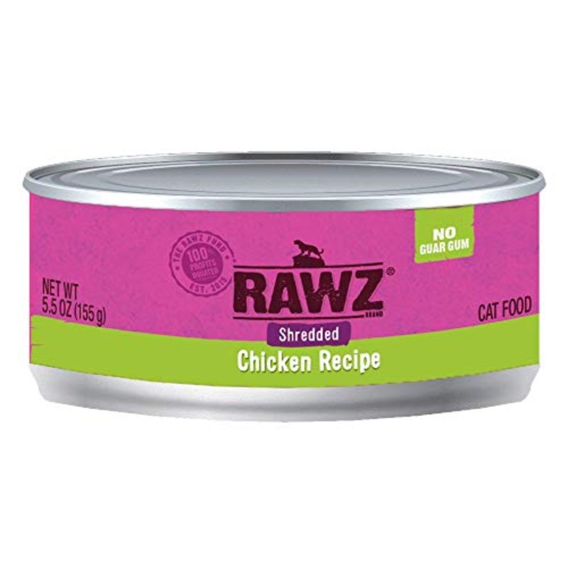 Rawz Shredded Chicken Cat Food 24-5.5oz Cans