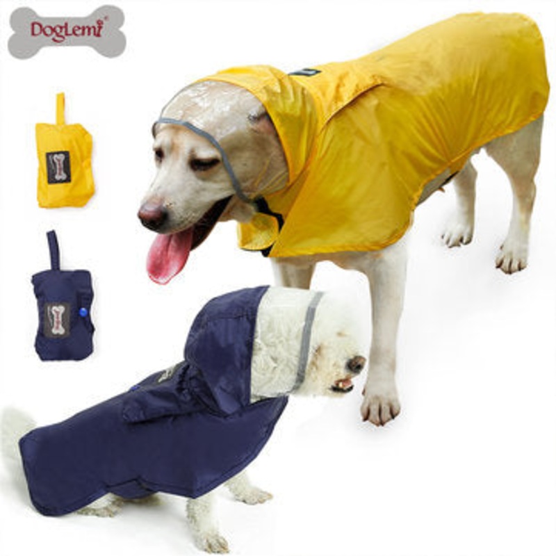 S/M Waterproof Dog Pet Raincoat Portable  Raining Jacket Clothes