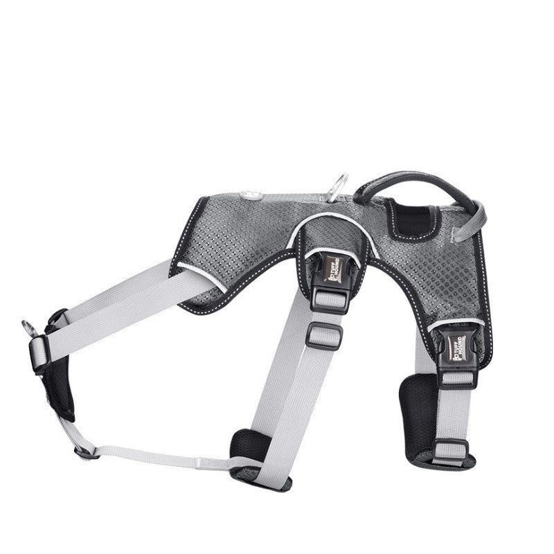 Dog’s chest harness traction rope
