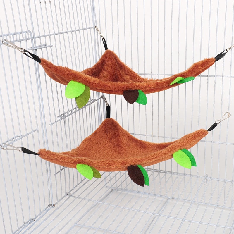Plush toy hamster tree|Triangle hammock|Round swing|Ropeway|Drill tube