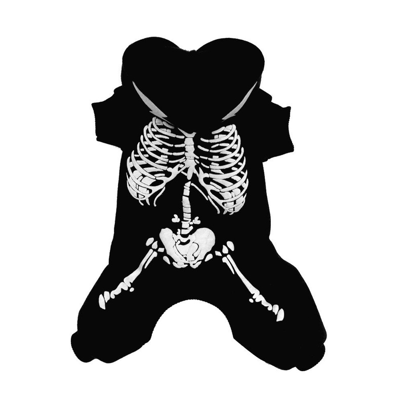 Skeleton pet clothes|Black|Red|L|XS|S|XL|M