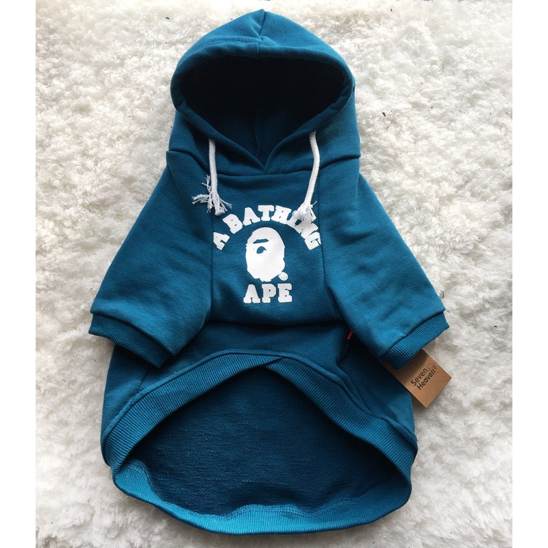 Casual printed hooded trendy pet clothes