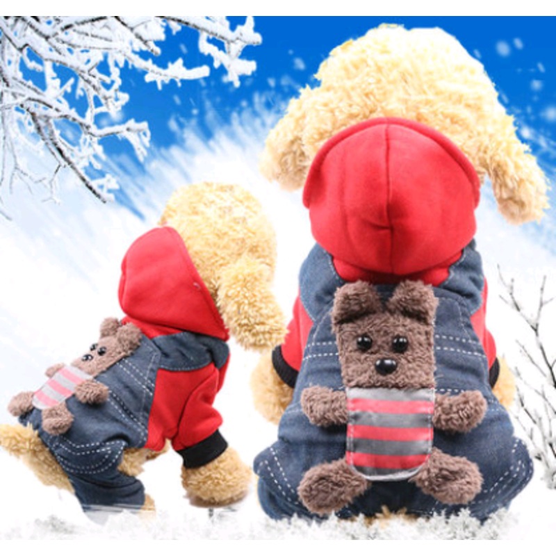 Dog clothes pet thickened four-legged cotton four-legged bear pet supplies