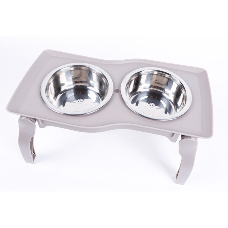 Hupp folding Dog Bowl|Grey|White|M Double bowl|Single bowl|L Double bowl