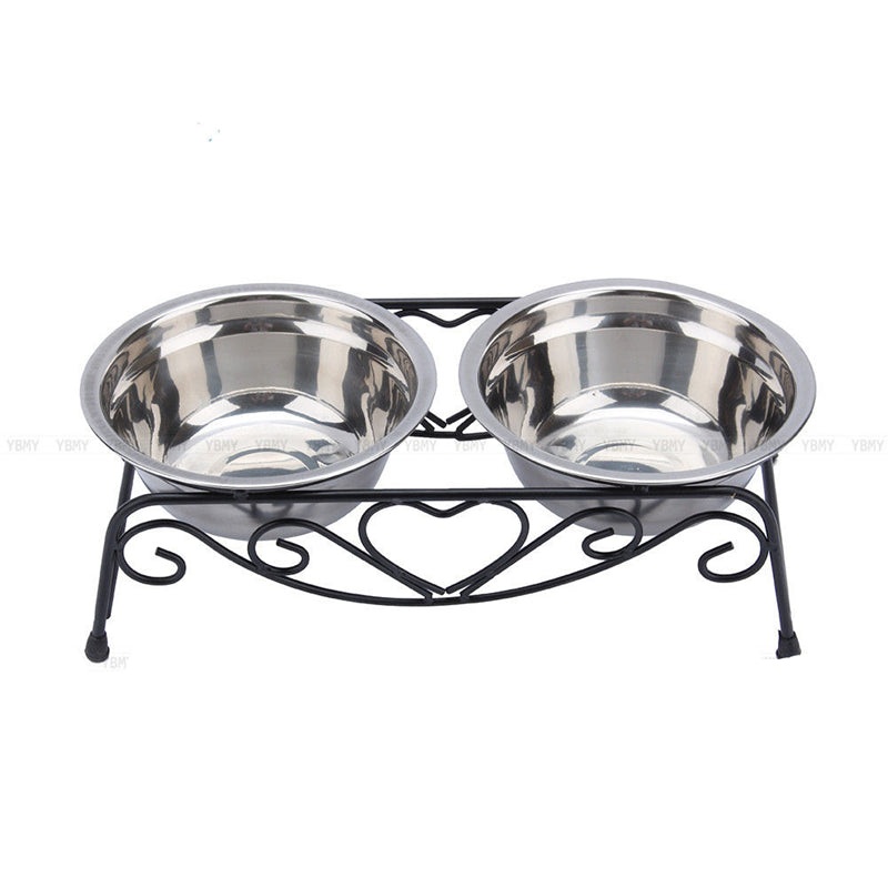Stainless steel pet bowl|Black