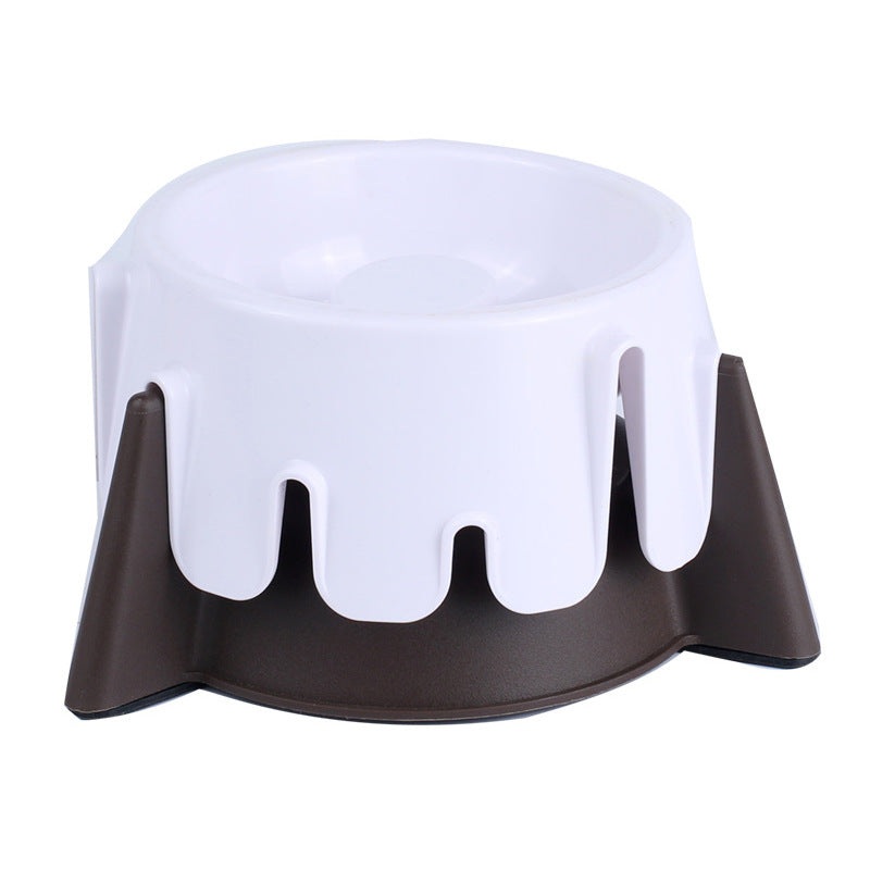 Wet and dry pet bowl|White black