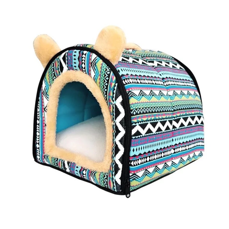 Pet kennel cat litter|Green geometry|Brown|Green|Geometric|Red pattern|Orange|S|XL|M|L