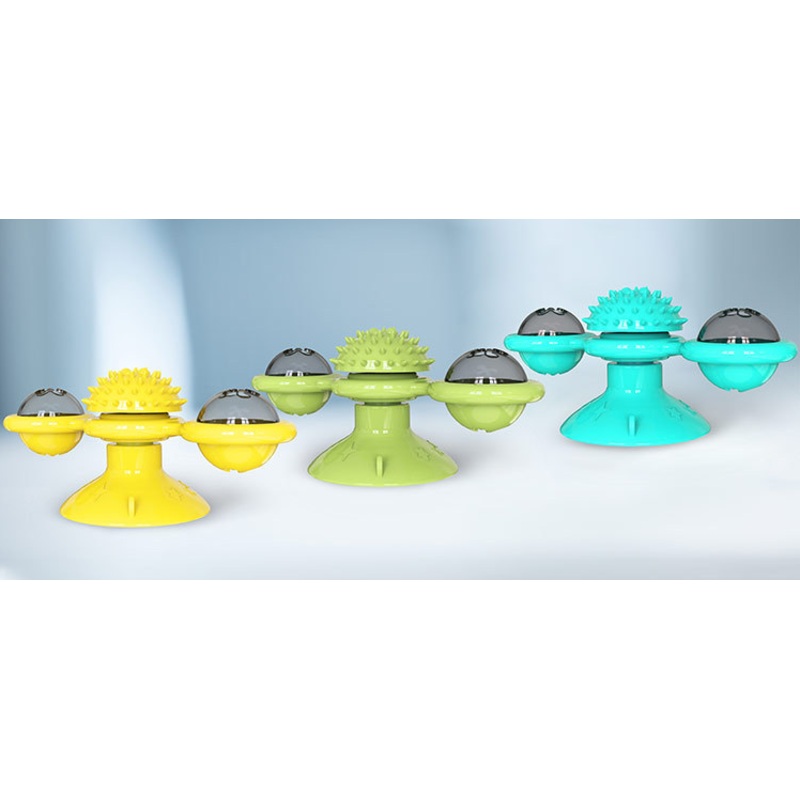 Sucker Turn Windmill Cat Toy Funny Cat Creative Spin Ball