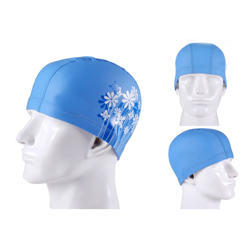 Unisex Swimming Cap, Waterproof PVC Swim Cap for Adults Printed with LOGO/Photo