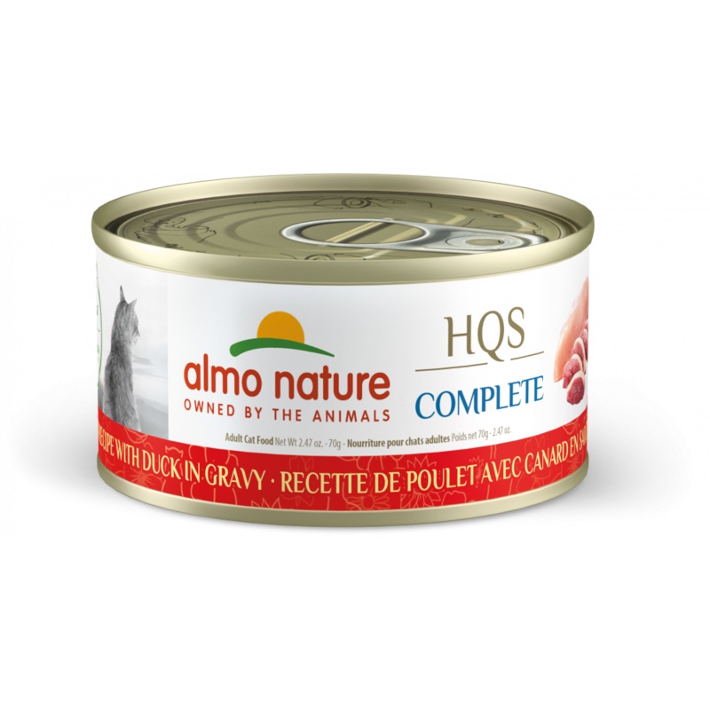 Almo Nature HQS Complete Cat Grain Free Chicken with Duck In Gravy Canned Cat Food