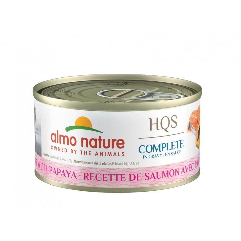 Almo Nature HQS Complete Cat Grain Free Salmon with Papaya Canned Cat Food