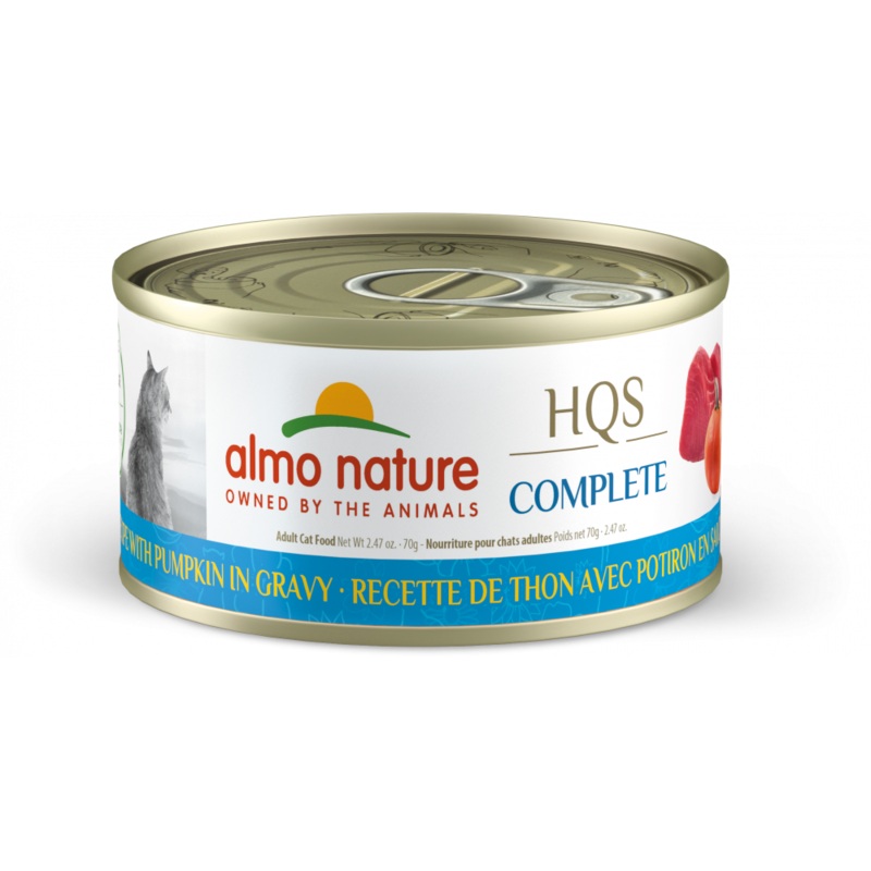 Almo Nature HQS Complete Cat Grain Free Tuna with Pumpkin In Gravy Canned Cat Food