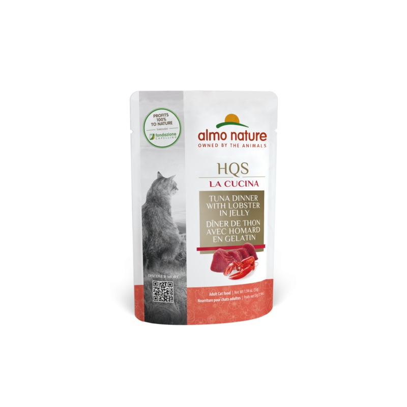 Almo Nature HQS La Cucina Cat Grain Free Tuna with Lobster In Jelly Wet Cat Food